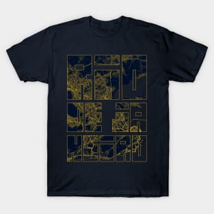 Rio de Janeiro, Brazil City Map Typography - Art Deco T-Shirt